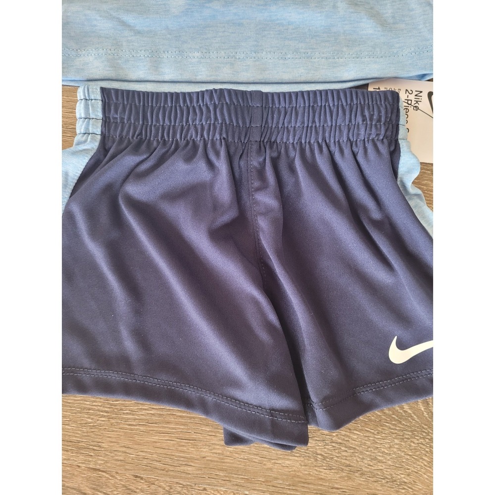 Nike Infant Boys 12M 2-Piece Dri-FIT T-Shirt and Shorts Set Blue Navy #8 - Picture 4 of 5